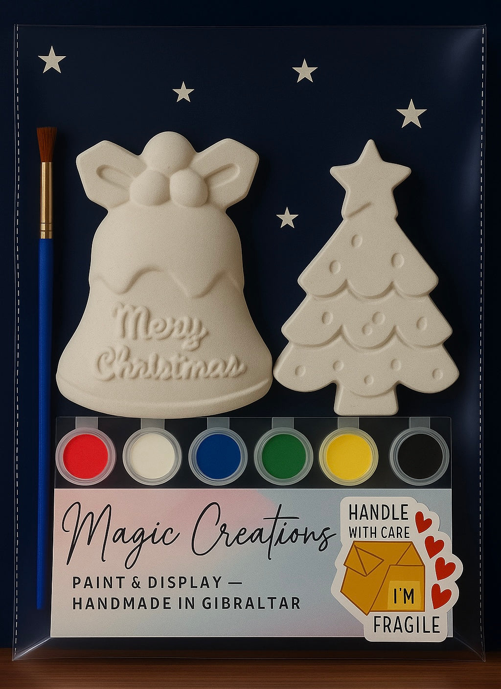 Festive Bell & Christmas Tree - Magic Creations – Paint & Display Mold Kit