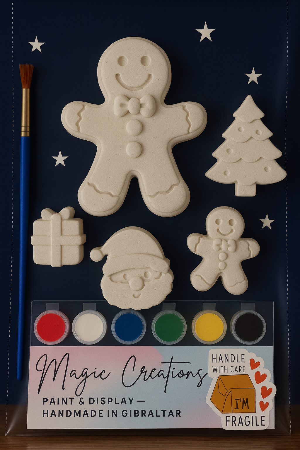 Christmas Gingerbread -  Magic Creations – Paint & Display Mold Kit